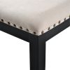 6-Piece Kitchen Dining Table Set, 60" Rectangular Table and 4 High-Back Tufted Chairs & 1 Bench for Dining Room and Kitchen (Black)