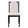 6-Piece Kitchen Dining Table Set, 60" Rectangular Table and 4 High-Back Tufted Chairs & 1 Bench for Dining Room and Kitchen (Black)