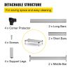 VEVOR Aluminum Dunnage Rack, 48'' x 20'' Commercial Floor Food Shelf, 8'' Off The Floor, 1500lbs Capacity Aluminum Storage Rack