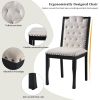 6-Piece Kitchen Dining Table Set, 60" Rectangular Table and 4 High-Back Tufted Chairs & 1 Bench for Dining Room and Kitchen (Black)
