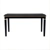 6-Piece Kitchen Dining Table Set, 60" Rectangular Table and 4 High-Back Tufted Chairs & 1 Bench for Dining Room and Kitchen (Black)