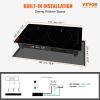 VEVOR Electric Cooktop, 2 Burners, 12'' Induction Stove Top, Built-in Magnetic Cooktop 1800W, 9 Heating Level Multifunctional Burner