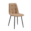 5 Piece Round Dining Table Set, Modern Round Table and 4 Upholstered Chairs for Dining Room, Kitchen Room, Living Room, Easy Assembly