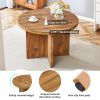 5 Piece Round Dining Table Set, Modern Round Table and 4 Upholstered Chairs for Dining Room, Kitchen Room, Living Room, Easy Assembly